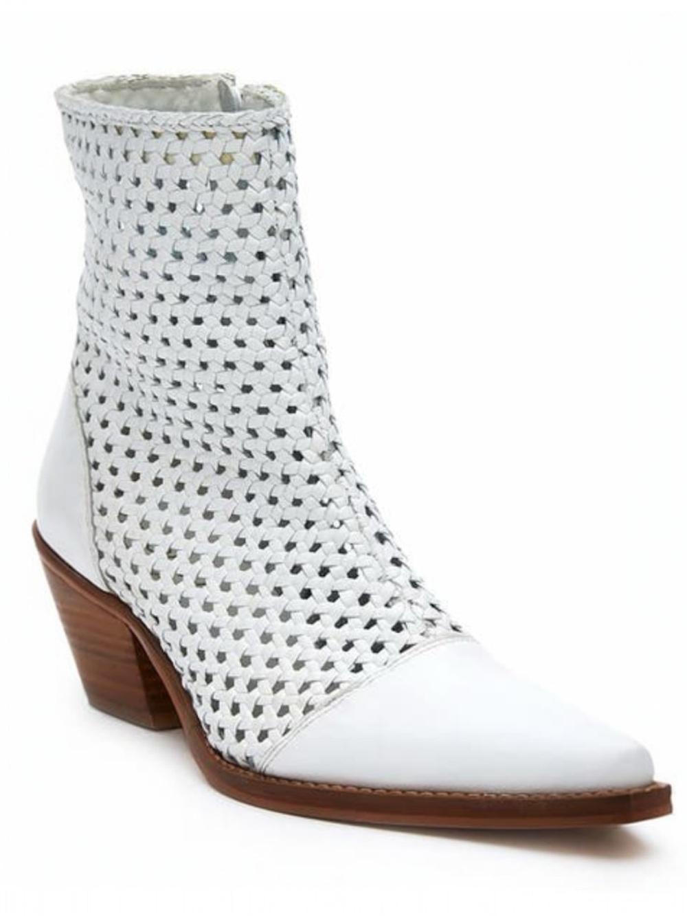 NEW Coconuts by Matisse Golden Hour White Leather Western Booties Size 7 NWOB - Picture 3 of 13